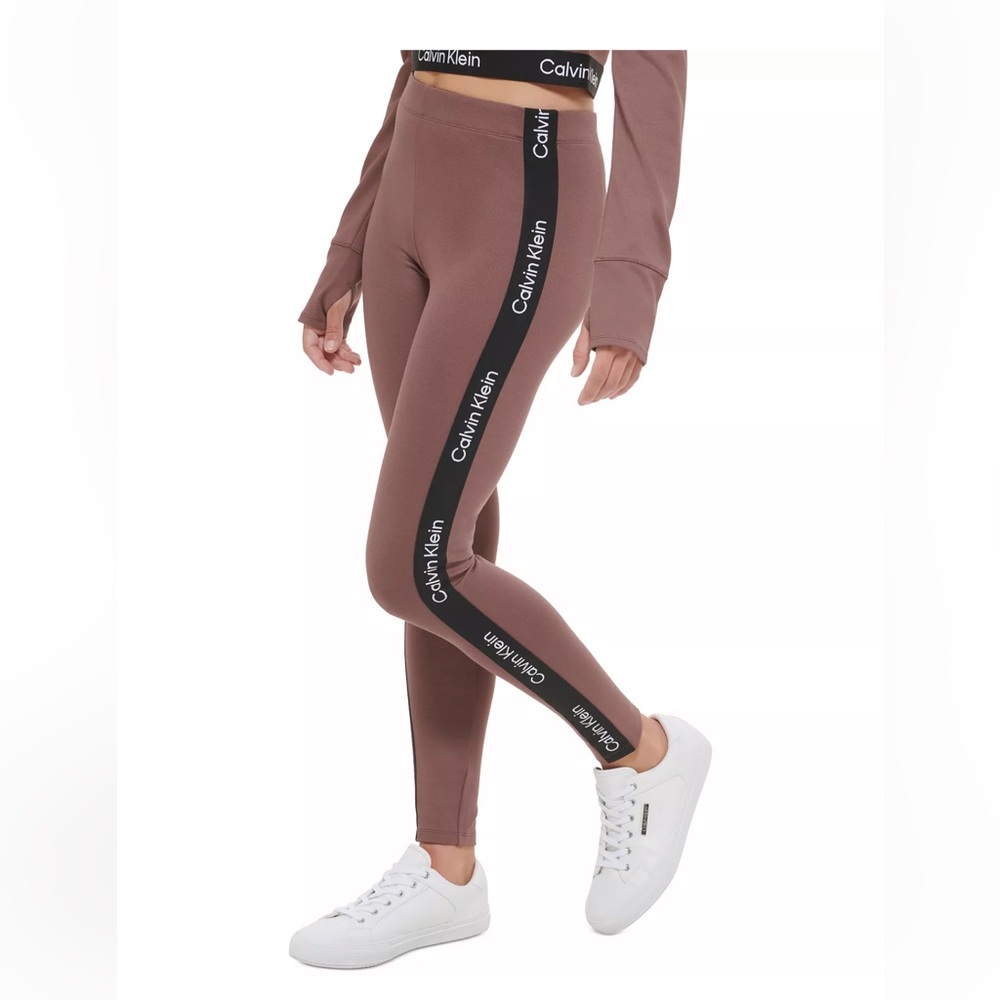 NWT CALVIN KLEIN PERFORMANCE
Women's  Logo Tape High-Waist Full Length Leggings